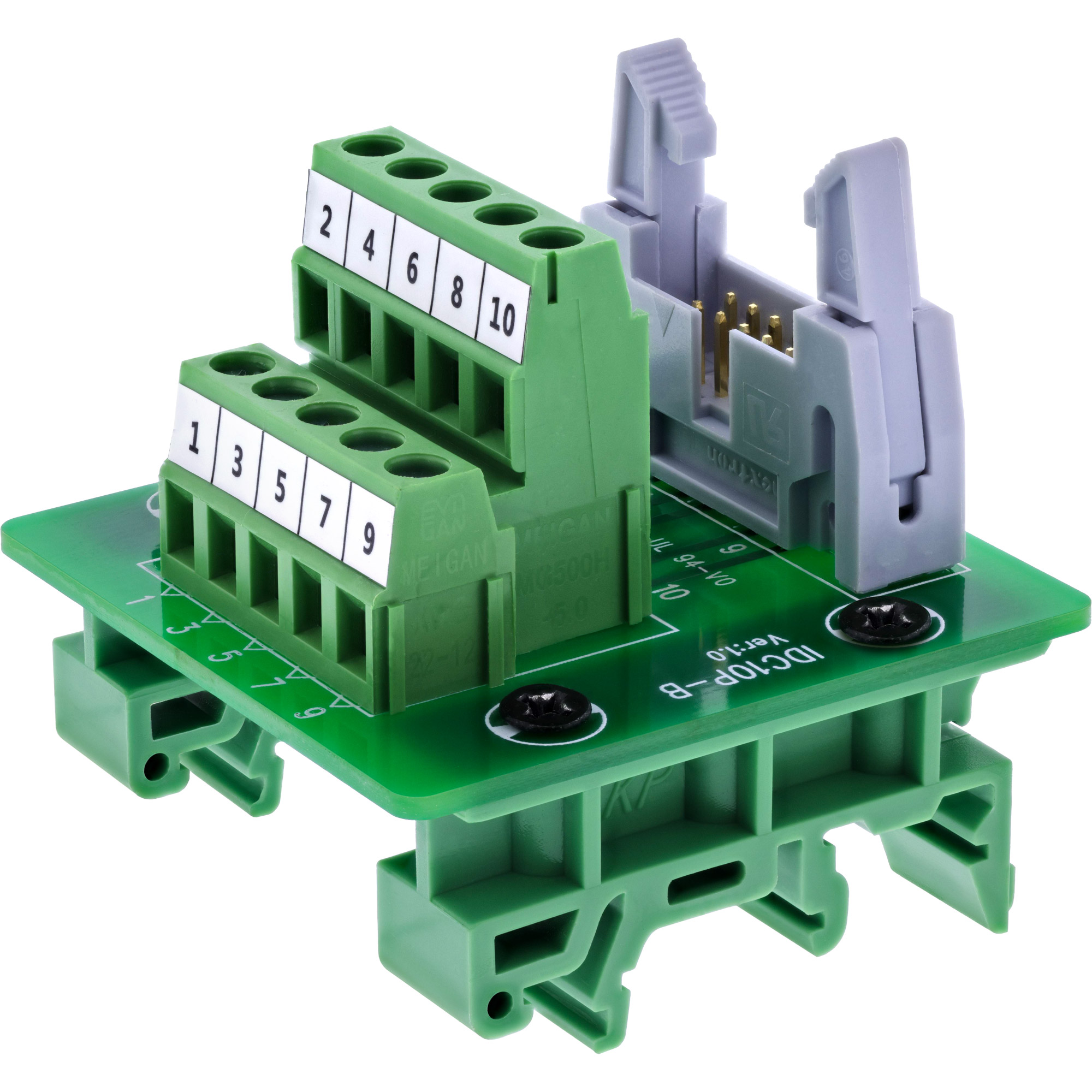 InLine® IDC 10 Buchse an Terminalblock, 5-polig, auf Platine
