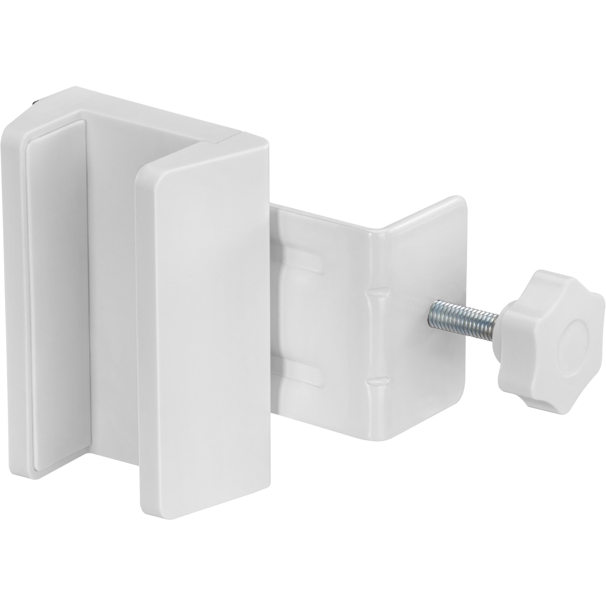 Inline® Tischbein-Klemme für Steckdosenleiste, Schraubklemme, weiß
