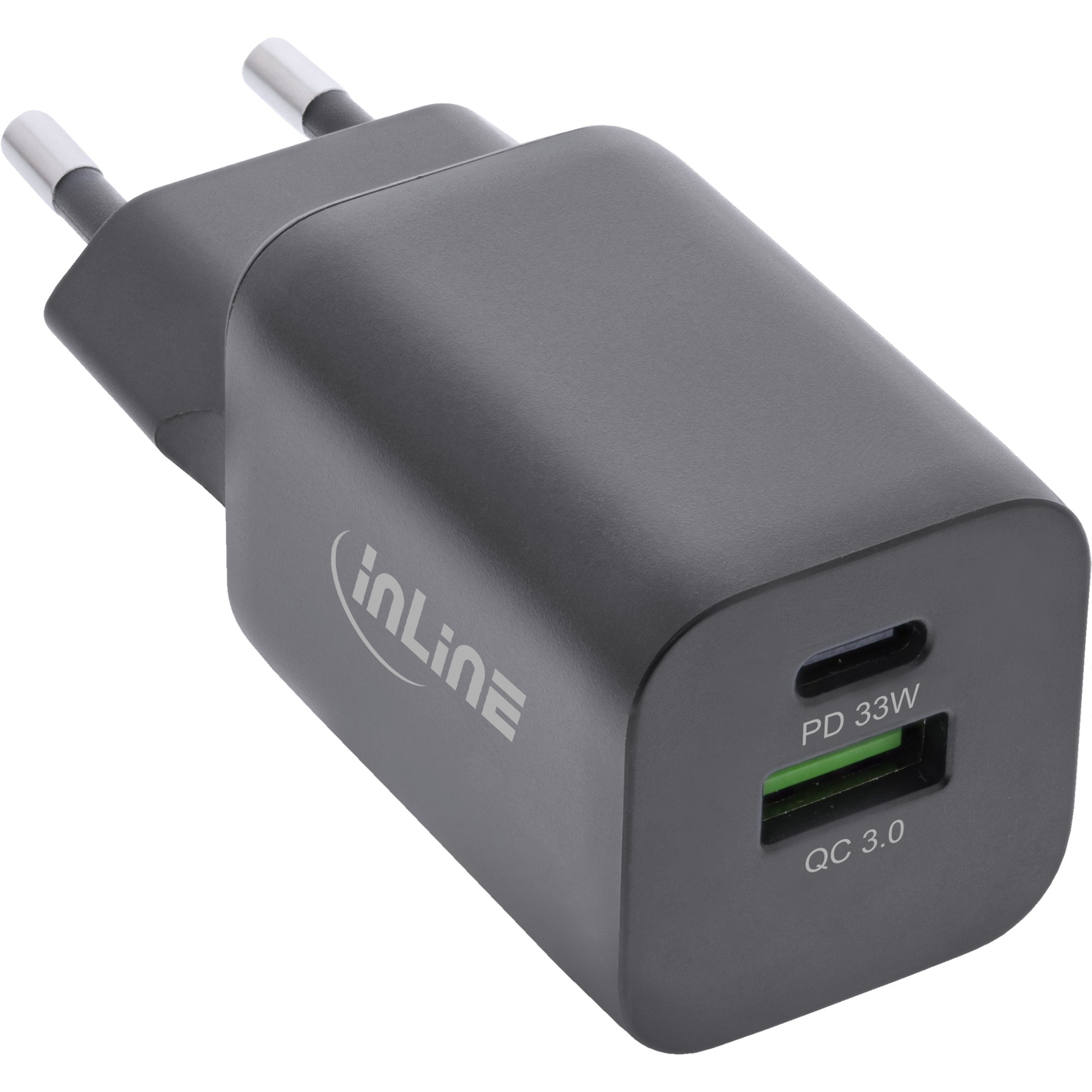 Inline® Power Delivery + Quick Charge USB Netzteil, 33W Ladegerät, USB-A + USB-C Inline® Power Delivery + Quick Charge USB Netzteil, 33W Ladegerät, USB-A + USB-C
