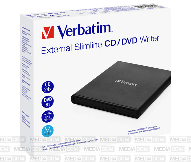 DVD Recorder, USB 2.0, 8x/6x/24x, Slimline DVD Recorder, USB 2.0, 8x/6x/24x, Slimline