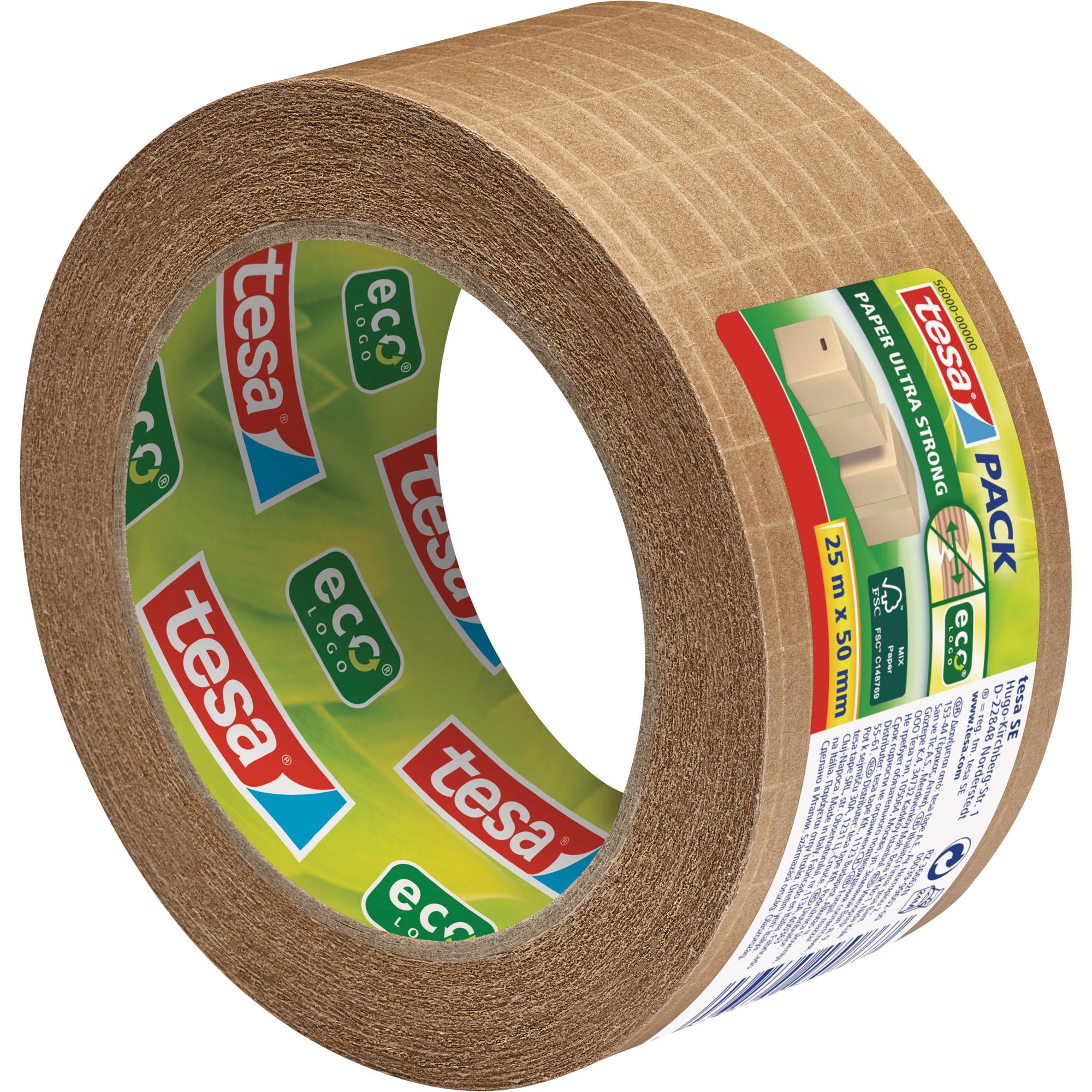 tesapack Klebeband ultra Strong Papier, fadenverstärkt, 25m tesapack Klebeband ultra Strong Papier, fadenverstärkt, 25m