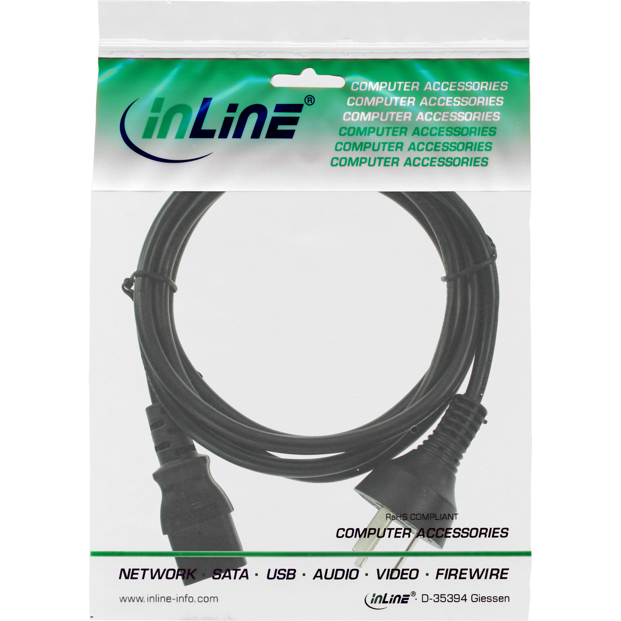1.8m - Inline® Netzkabel, Netzstecker China auf Kaltgerätestecker C13 1.8m - Inline® Netzkabel, Netzstecker China auf Kaltgerätestecker C13