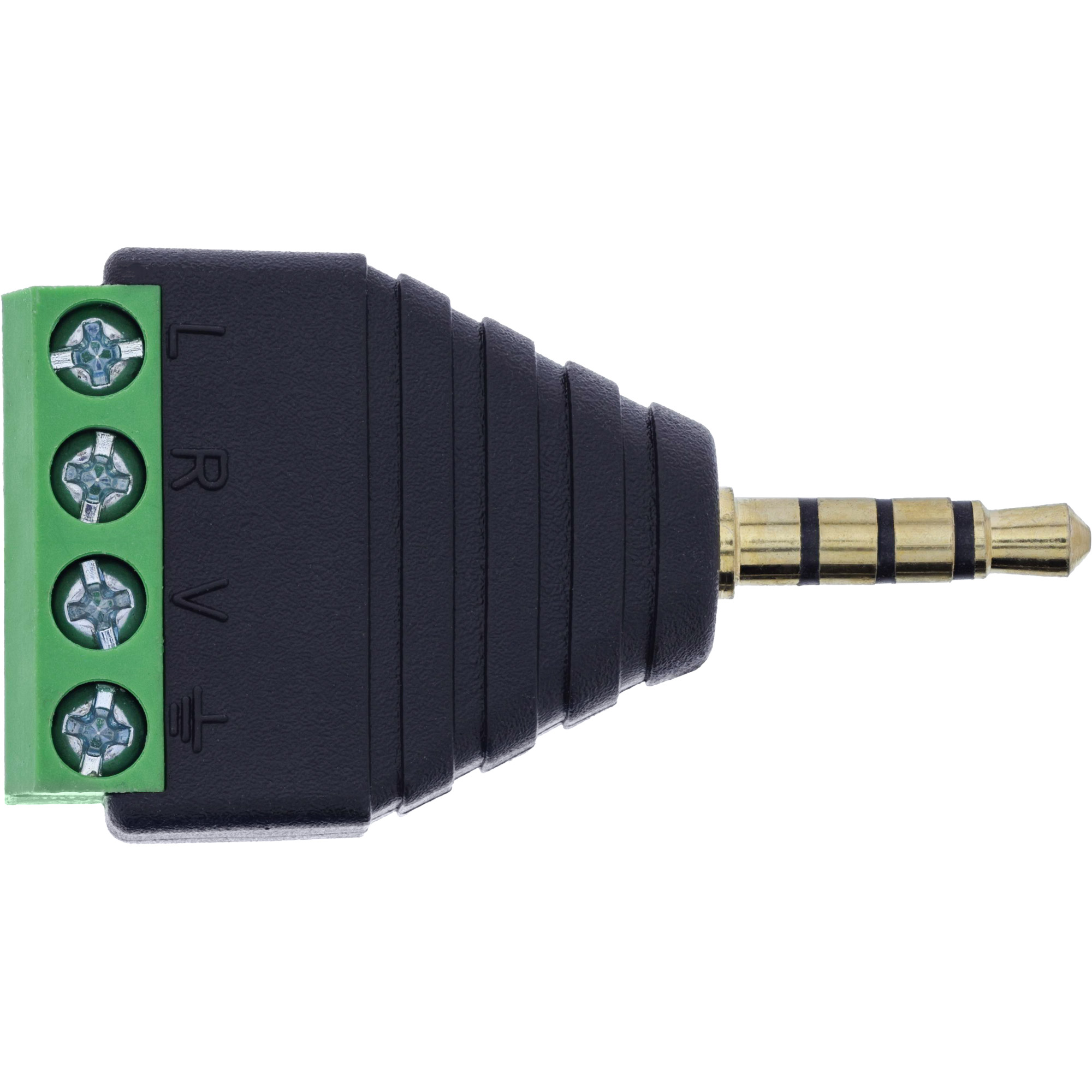InLine® Adapter 3,5 mm Klinke 4-pol Stereo/Mikro auf Terminalblock, schwarz
