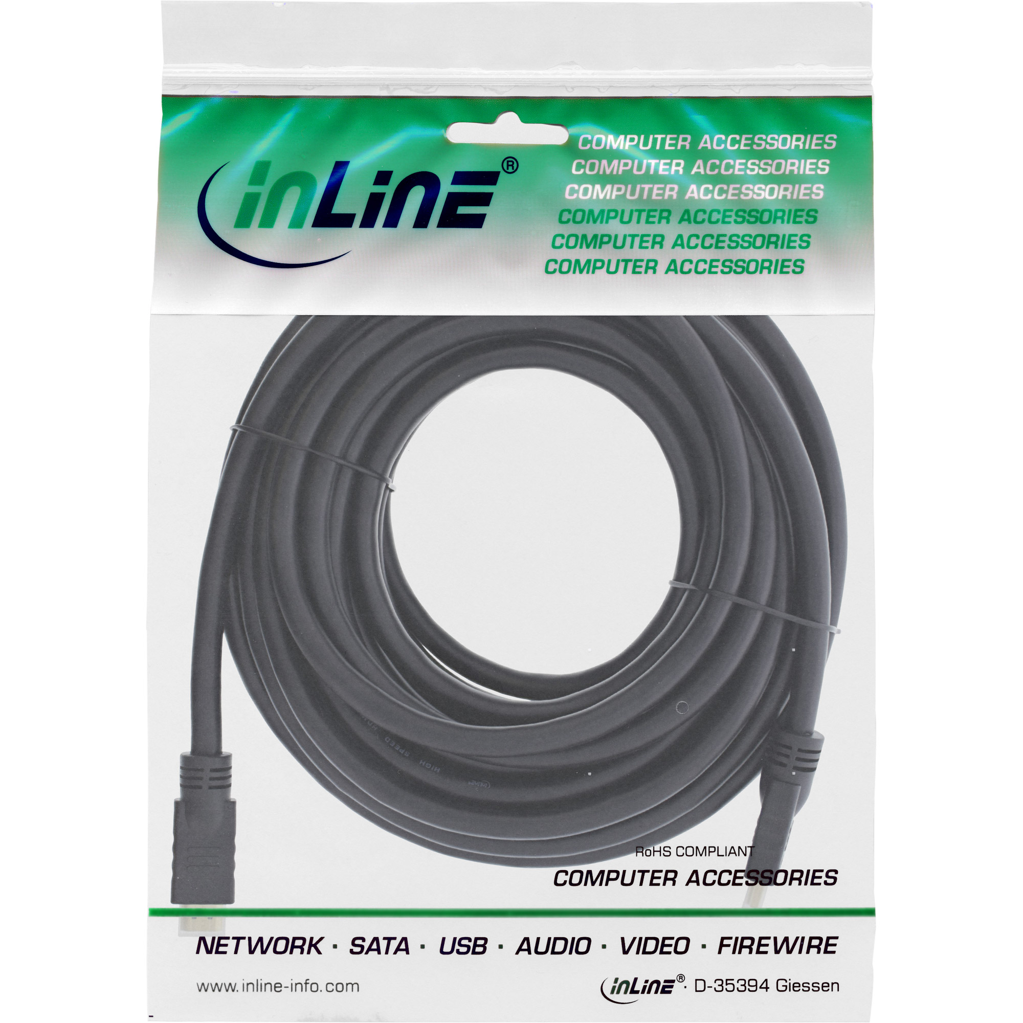 Inline® HDMI-High Speed Kabel mit Ethernet, Premium, 4K2K, ST/ST, schwarz, 7,5m Inline® HDMI-High Speed Kabel mit Ethernet, Premium, 4K2K, ST/ST, schwarz, 7,5m
