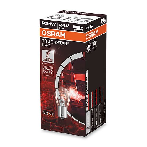 P21W 24V 21W BA15s TRUCKSTAR® PRO NEXT GEN bis 2,5x längere Lebensdauer 1St OSRAM