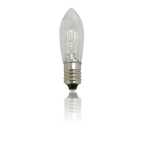 BP Topkerze LED voll geriffelt für Innen 8-55V 0,2W klar mit zwei LEDs extra warm weiß