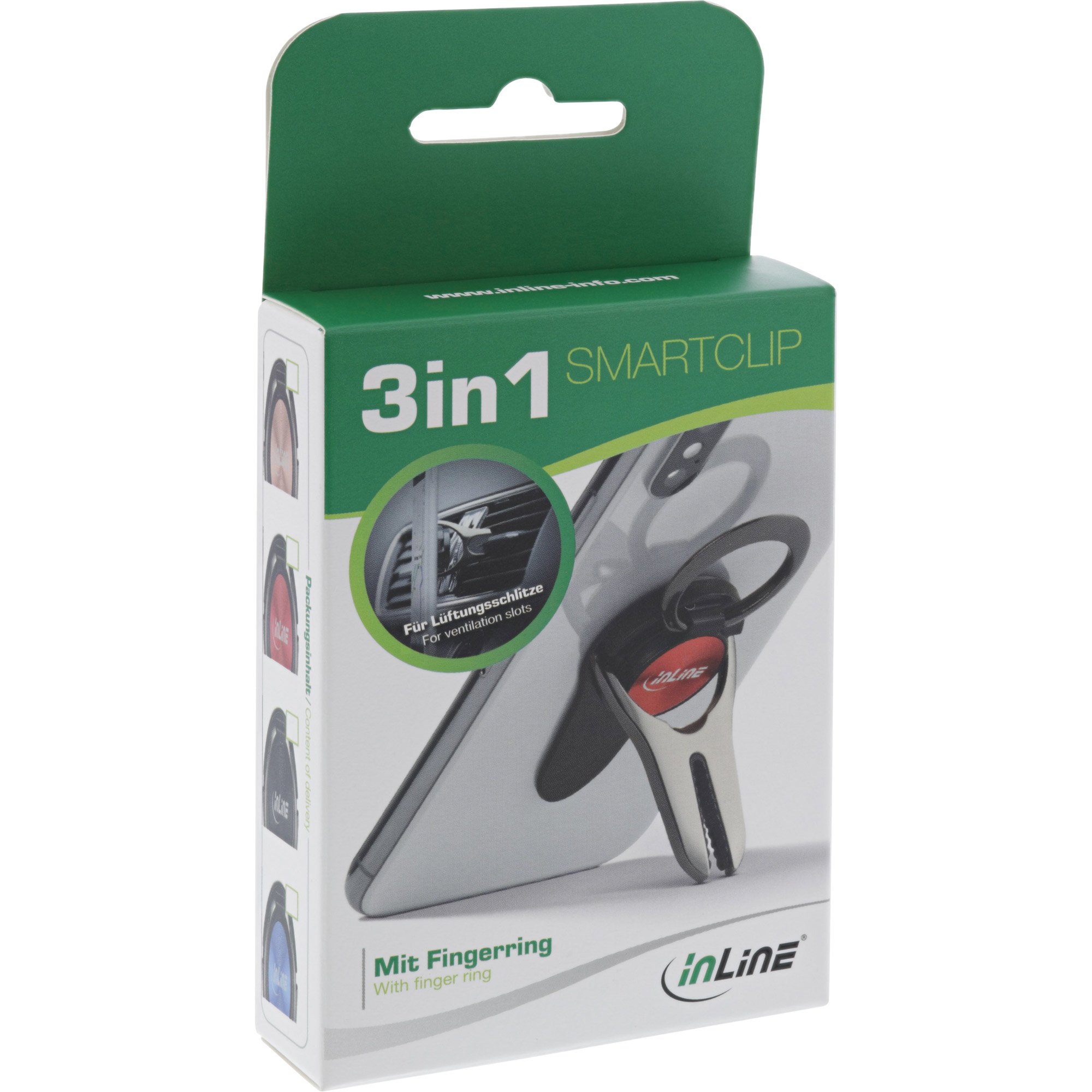 Inline® Smartphone 3in1 Smartclip, blau