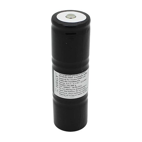 Ersatzakku für Handleuchte NiMH 3,6V 3500mAh passend für Vortex NiMH 3,6V 3200mAh Handleuchte