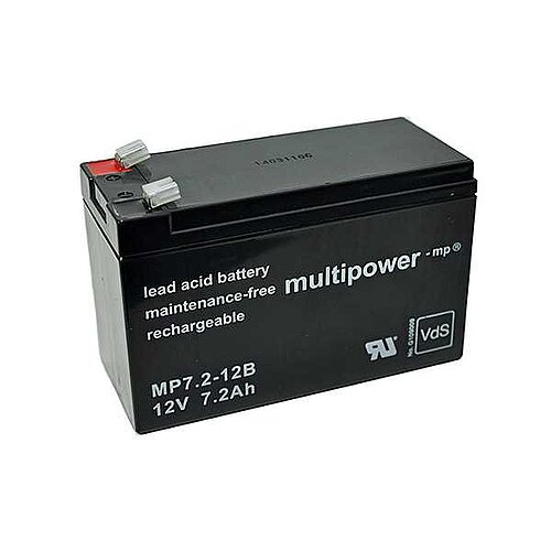Multipower MP7.2-12B AGM 12 V 7,2 Ah - 6,3mm Faston