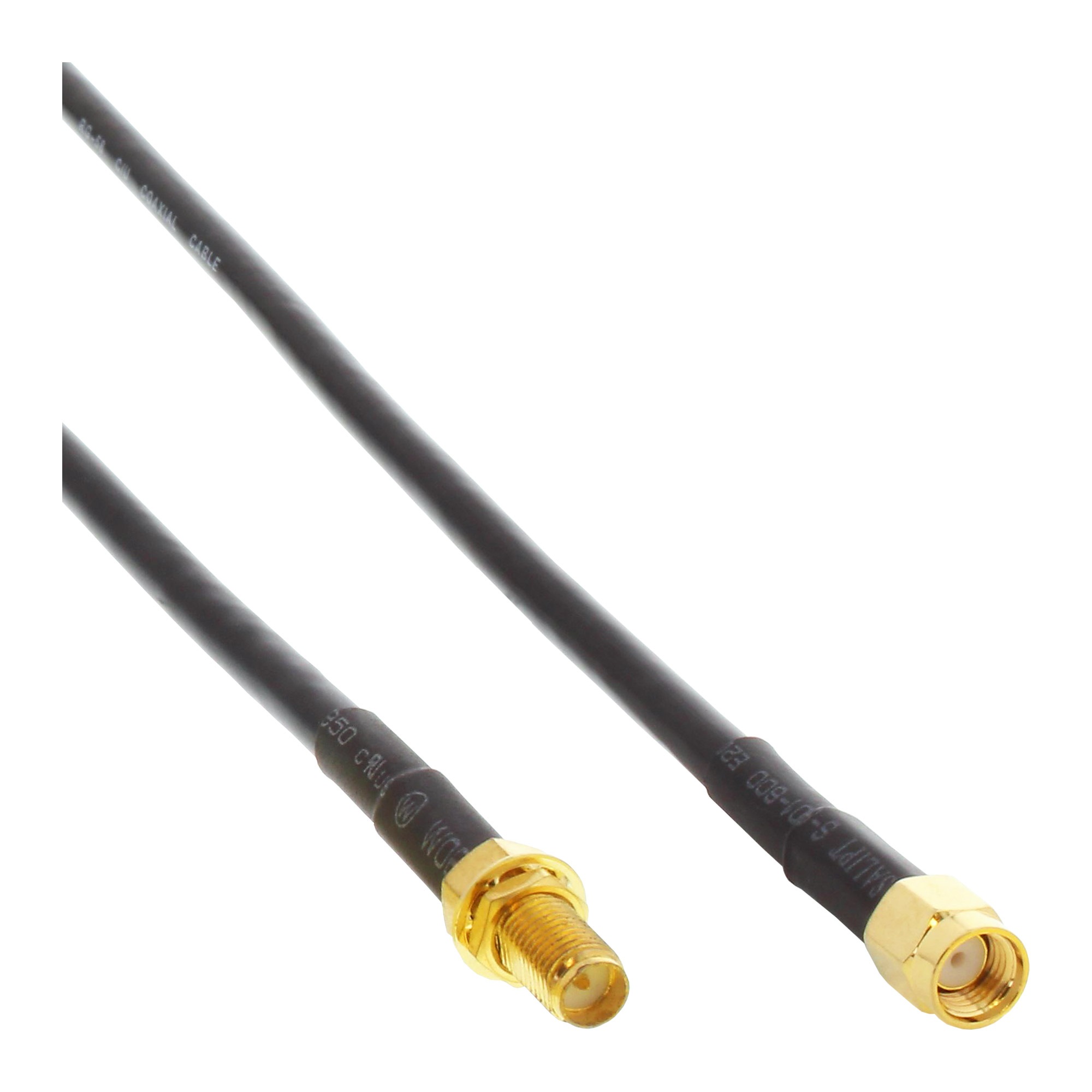 Inline® WLAN Kabel, R-SMA-Stecker auf R-SMA-Kupplung, 1m