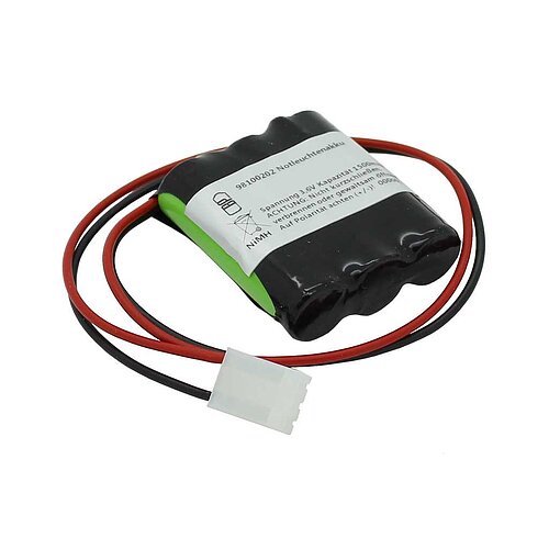 Notleuchtenakku NiMH 3,6V 1500mAh F1x3 Mignon mit 300mm Kabel 0,75mm² und Stecker passend für Beghelli 415.097.000 Notleuchtenakku NiMH 3,6V 1500mAh F1x3 Mignon mit 300mm Kabel 0,75mm² und Stecker passend für Beghelli 415.097.000