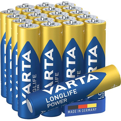 20x Varta Longlife Power AAA Micro LR03 Alkaline Batterie