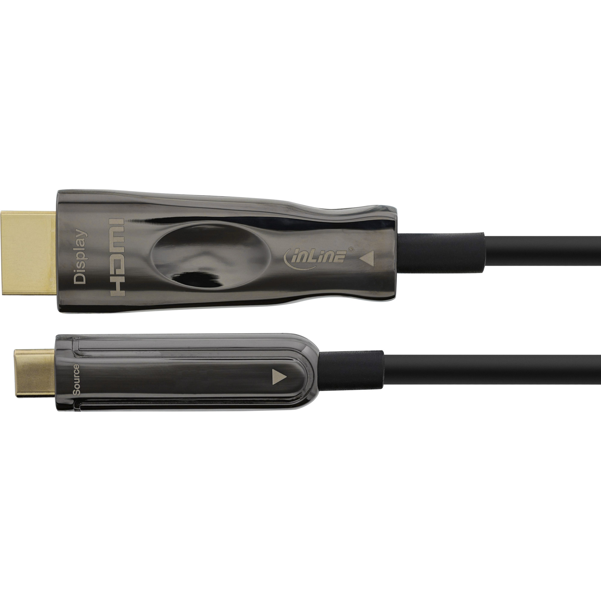 Inline® USB Display AOC Kabel, USB-C Stecker zu HDMI Stecker, 50m