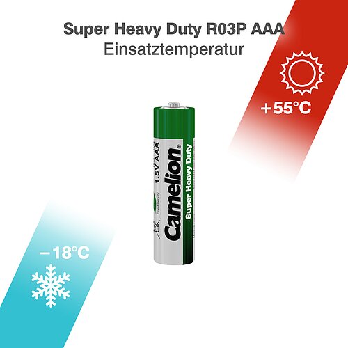 1x Camelion Super Heavy Duty AAA Micro R03 Zink Kohle Batterie
