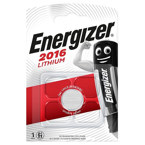 Energizer CR2016 Lithium Knopfzelle 3V Batterie - 1er Verpackung