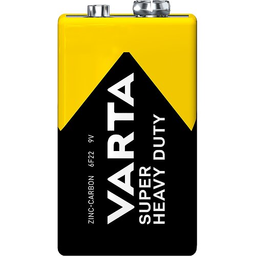 Varta Super Heavy Duty 9V Block 6F22 Zink Kohle Batterie - 10er Verpackung