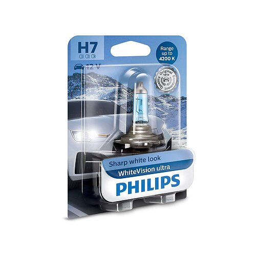 Philips H7 12V 55W PX26d WhiteVision Ultra 4200K 1 Stücl Blister