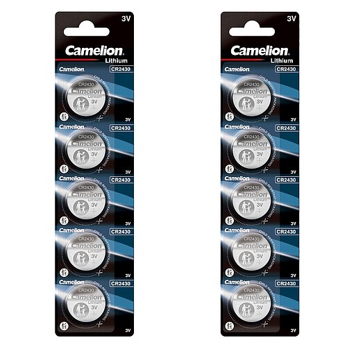 Camelion CR2450 Lithium Knopfzelle 3V - 10 Batterien - 2 x 5er Streifen