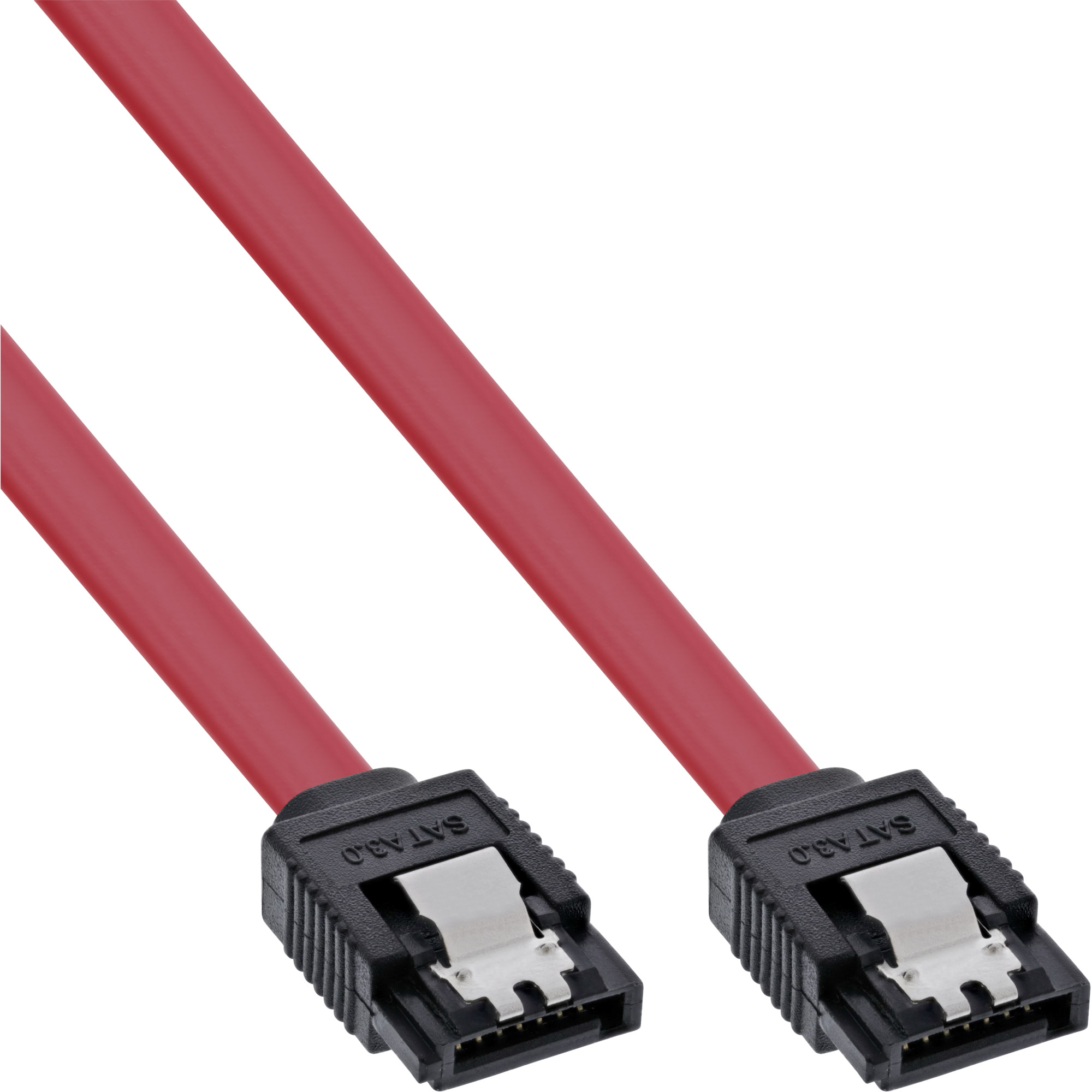 Inline® SATA 6Gb/s Kabel, mit Lasche, 0,75m