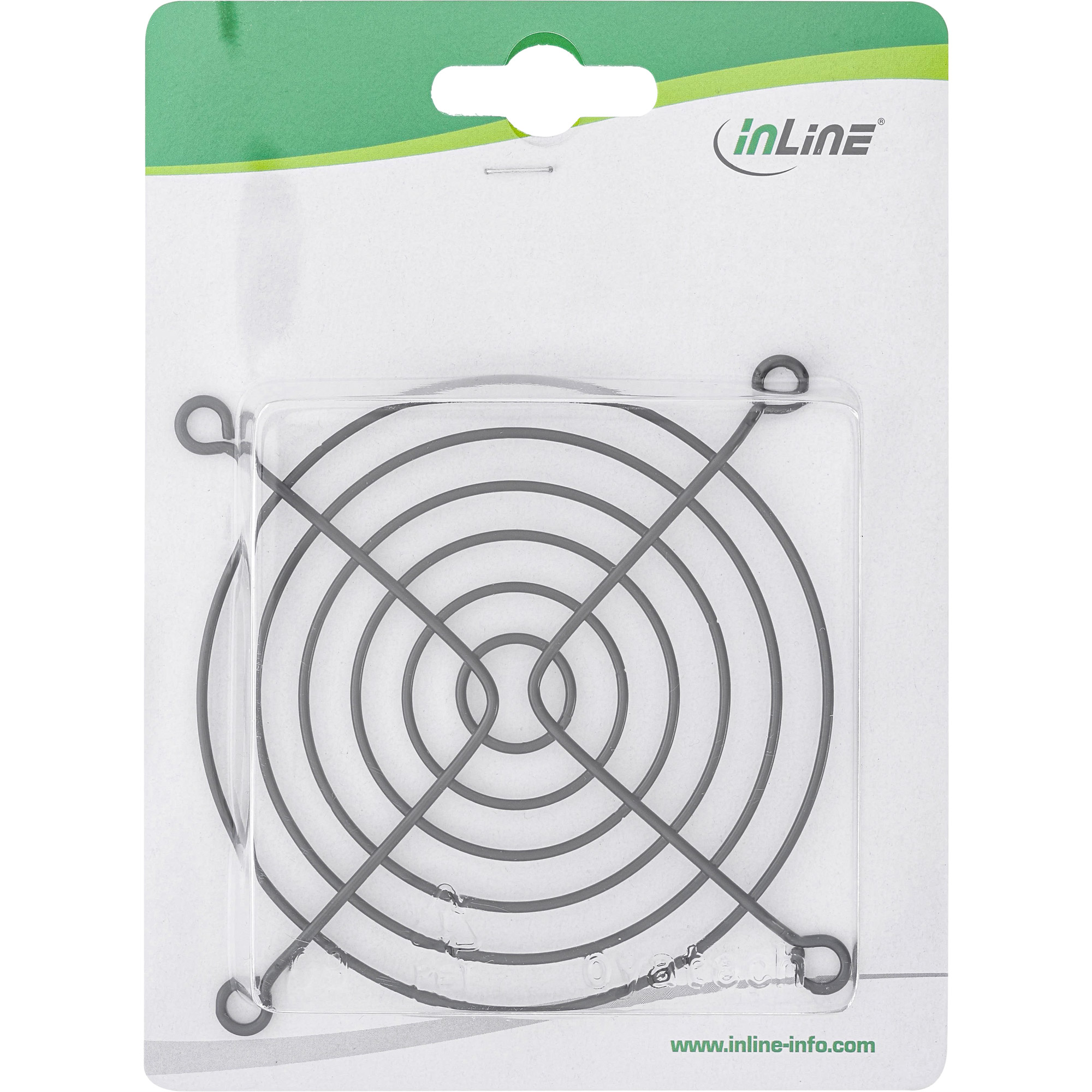 Inline® Lüftergitter Metall, schwarz, 92x92mm