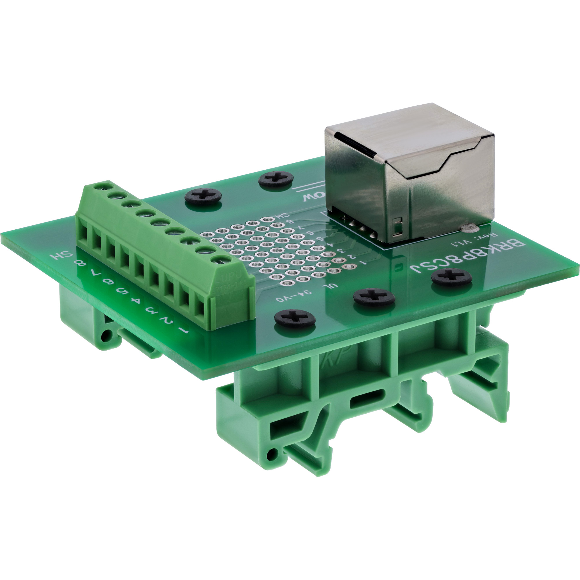 InLine® Terminalblock, RJ45 Buchse, gerade, für Hutschiene InLine® Terminalblock, RJ45 Buchse, gerade, für Hutschiene