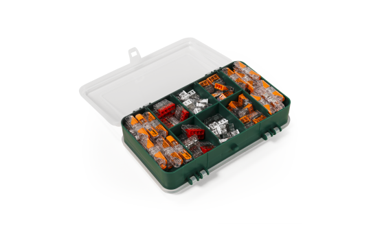 Klemmen-Set WAGO mit 100 Klemmen in praktischer Sortimentsbox