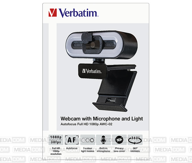 Webcam AWC-02, Full HD 1080p, schwarz Webcam AWC-02, Full HD 1080p, schwarz