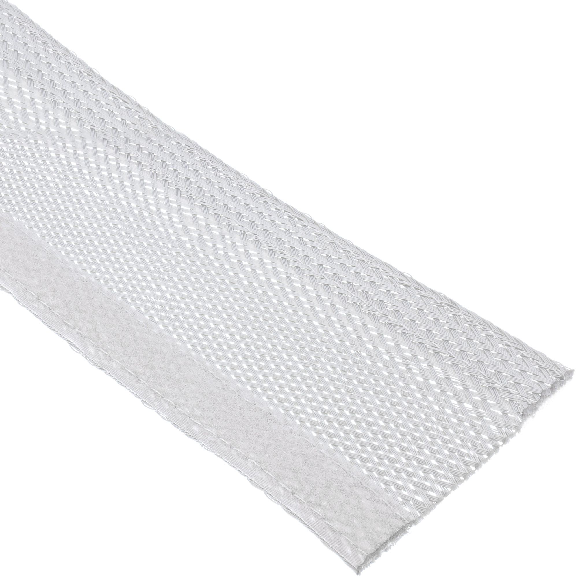 Inline® Kabelschlauch, Gewebeschlauch mit Klettverschluss, 1m x 25mm weiß
