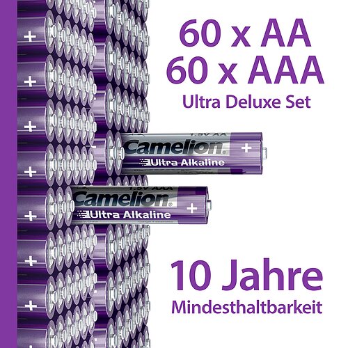 120x Camelion Ultra AA / AAA Micro LR6 / LR03 Alkaline Batterie