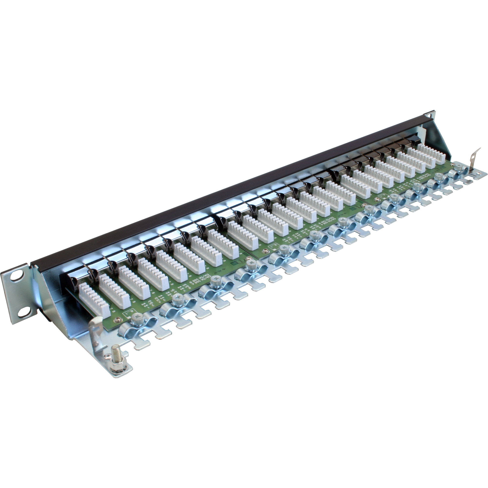 Inline® Patchfeld Cat.6, 24-fach, 48,26cm (19"), 1HE, schwarz, RAL9005