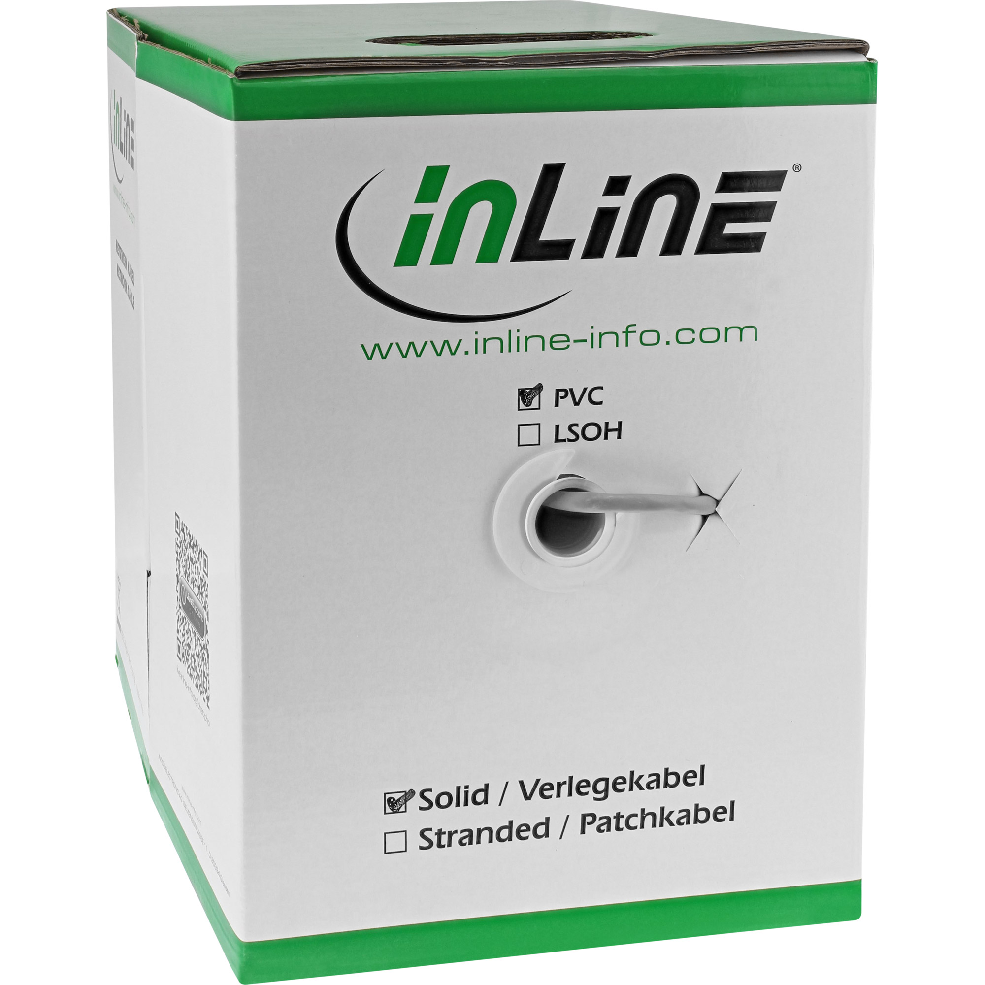 100m - Inline® Verlegekabel, F/UTP, Cat.5e, AWG24 CCA, PVC
