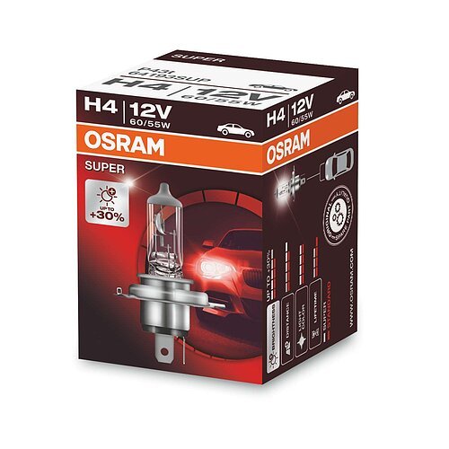 OSRAM H4 12V Faltschachtel Super +30%