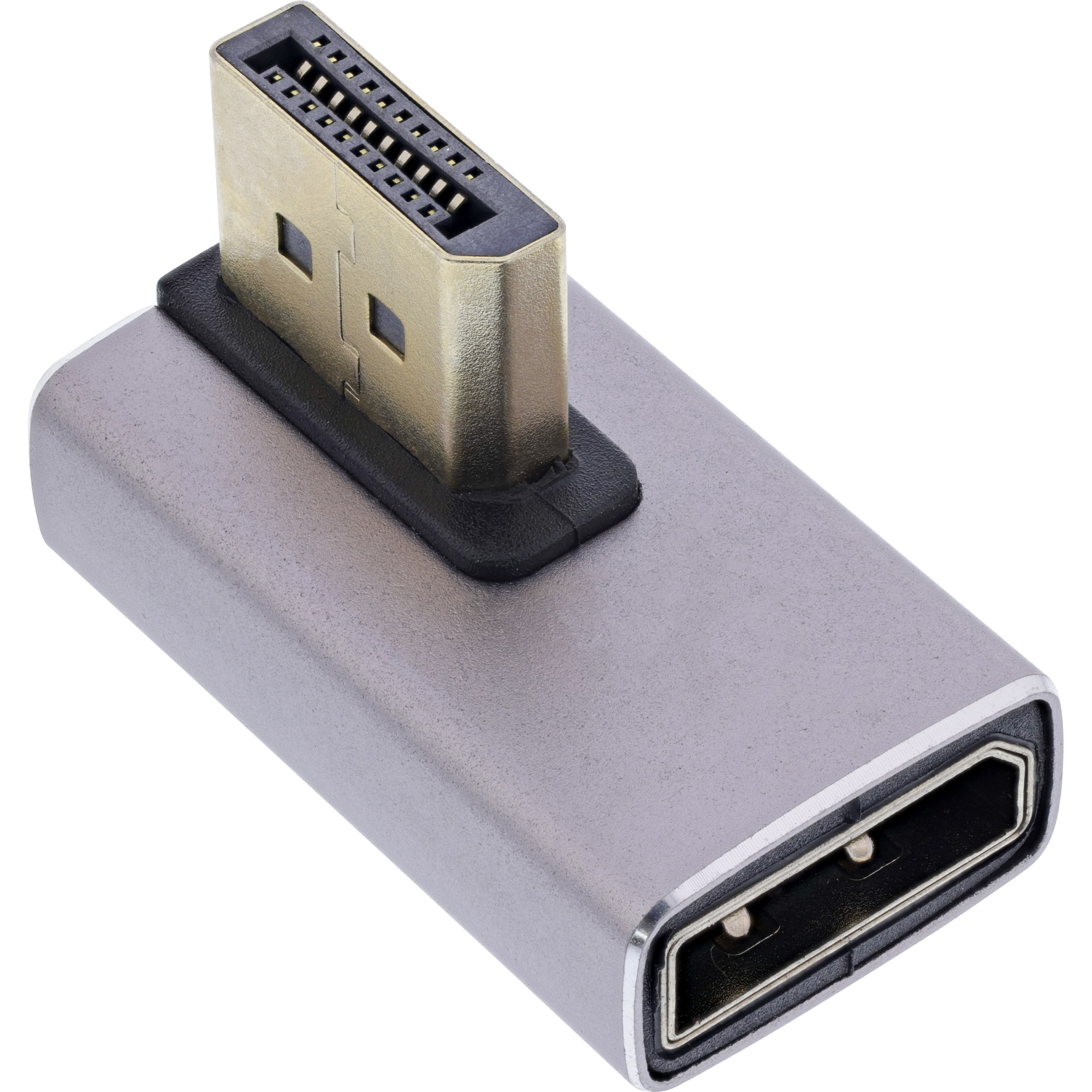 InLine® DisplayPort 1.4 Adapter, DisplayPort St/ Bu, 90° vertikal links, 8K UHD InLine® DisplayPort 1.4 Adapter, DisplayPort St/ Bu, 90° vertikal links, 8K UHD