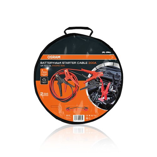 BATTERYstart Batterie Starthilfekabel 200A 1Set OSRAM