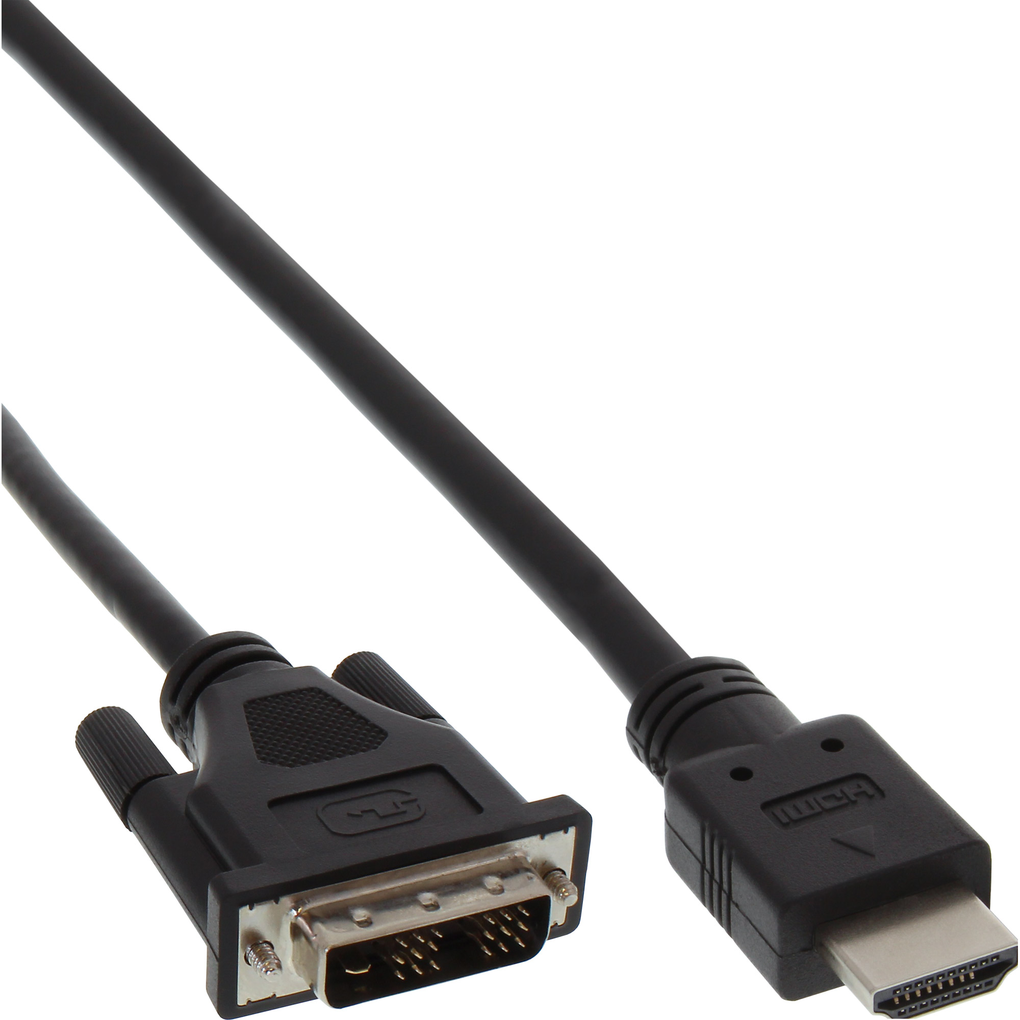 Inline® HDMI-DVI Adapterkabel, HDMI Stecker auf DVI 18+1 Stecker, 2m