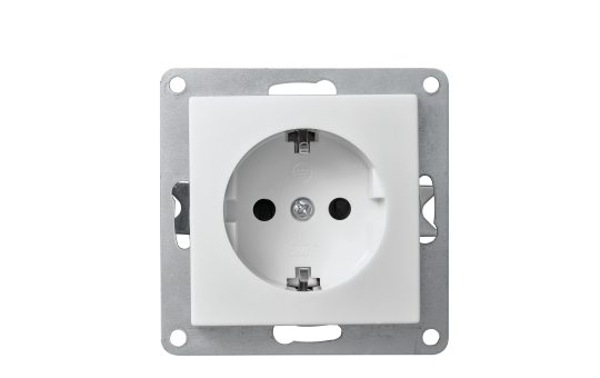 Schutzkontakt-Steckdose McPower ''Flair'' 250V~/16A, UP, Einsteckschutz, weiß