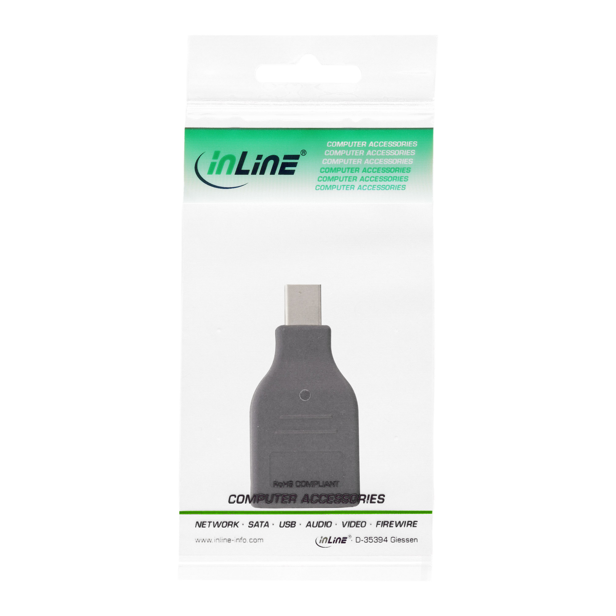 Inline® DisplayPort Konverter, mini DisplayPort Stecker auf HDMI Buchse, FullHD