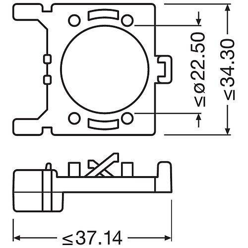 OSRAM Montagehalterung Adapter DA02 für NIGHT BREAKER LED H7-LED Focus 2 Stück