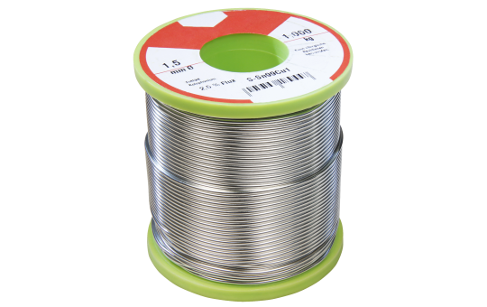 Lötzinn auf Rolle, 1,5mm, 1.000g, bleifrei! (99%Sn 1%Cu 2,5%Sb)