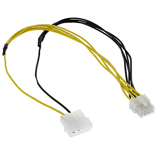 Inline® Stromadapter, 4pol zu 8pol, Netzteil zu Mainboard, 0,45m
