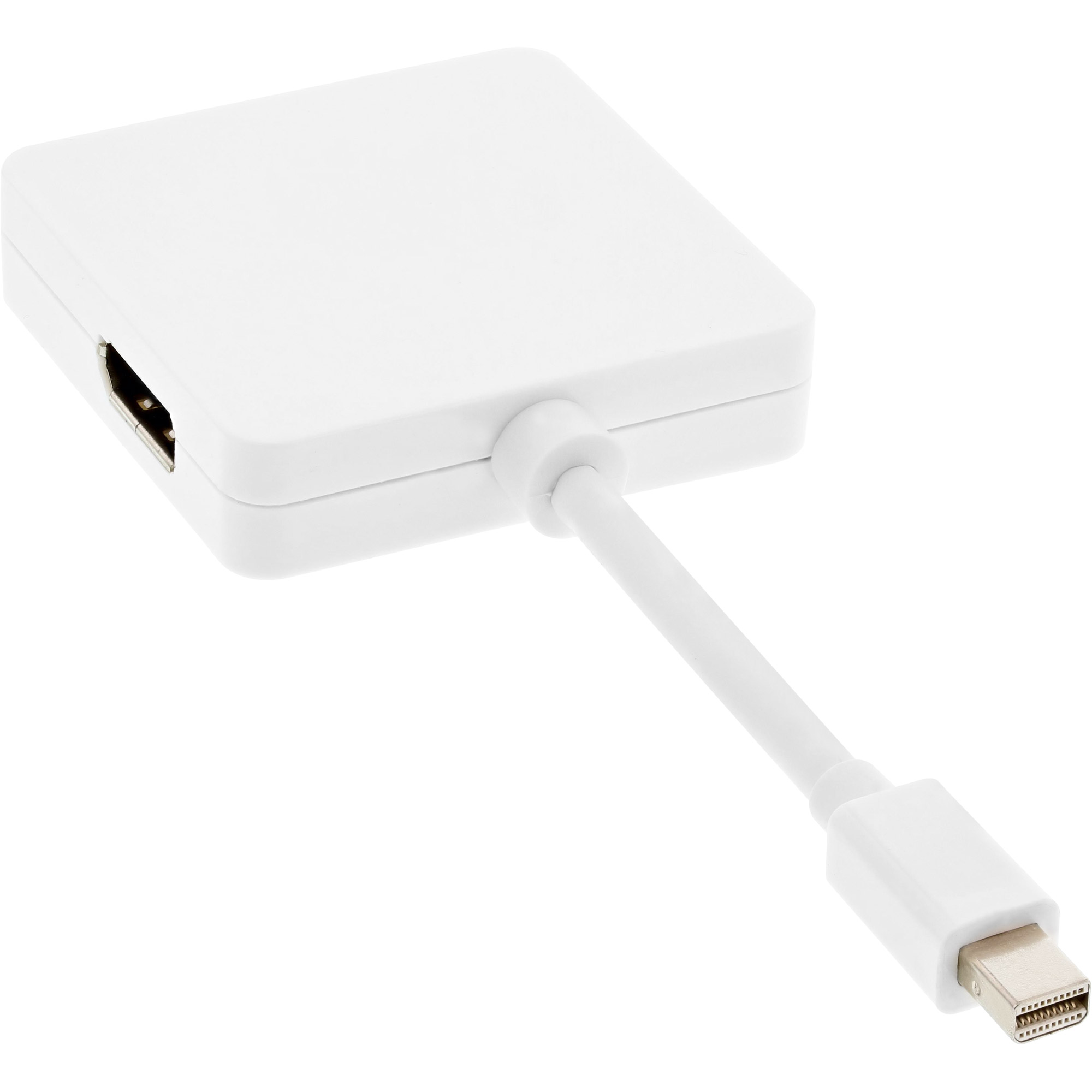 Inline® Mini DisplayPort zu HDMI/DVI/DisplayPort Adapterkabel, weiß