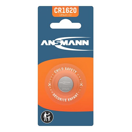 Ansmann CR1620 Lithium Knopfzelle 3V Batterie - 1er Verpackung