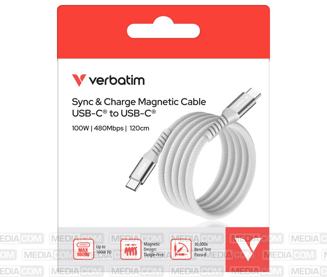 Ladekabel, USB-C/USB-C, 1.2m, grau