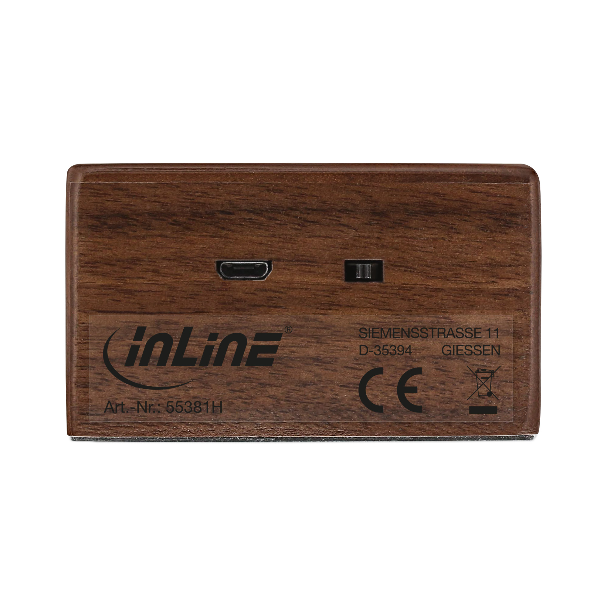Inline® woodbrick, Induktionslautsprecher im Echtholzgehäuse, Walnuss Inline® woodbrick, Induktionslautsprecher im Echtholzgehäuse, Walnuss