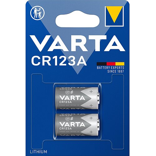 2x Varta Lithium 3V CR123A CR17345 Batterie
