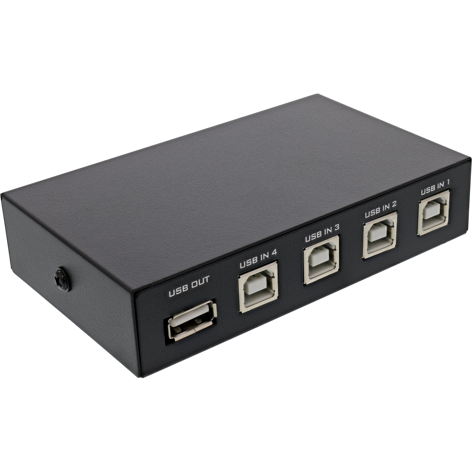 Inline® USB 2.0 Umschalter manuell, USB-A gerät an 4 Computer