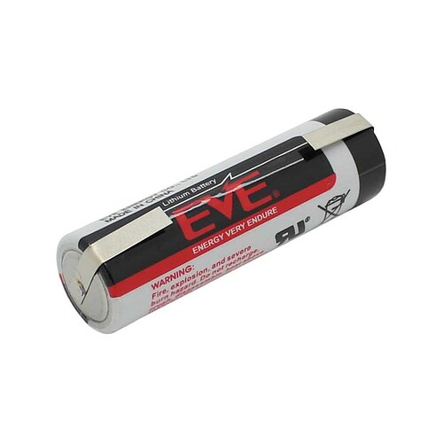 EVE ER14505/T AA 3,6V mit Lötfahnen U-Form EVE ER14505/T AA 3,6V mit Lötfahnen U-Form