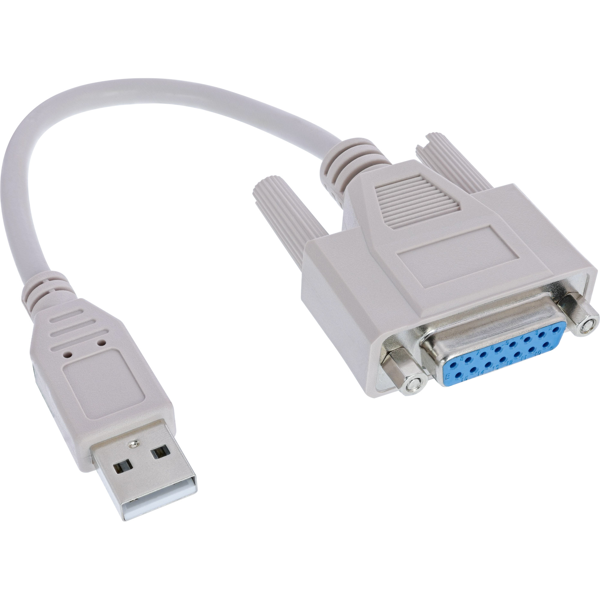 Inline® USB Adapter Kabel, USB Stecker A auf 15pol Buchse