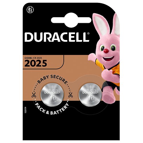 Duracell CR2025 Lithium Knopfzelle 3V Batterie - 2er Verpackung