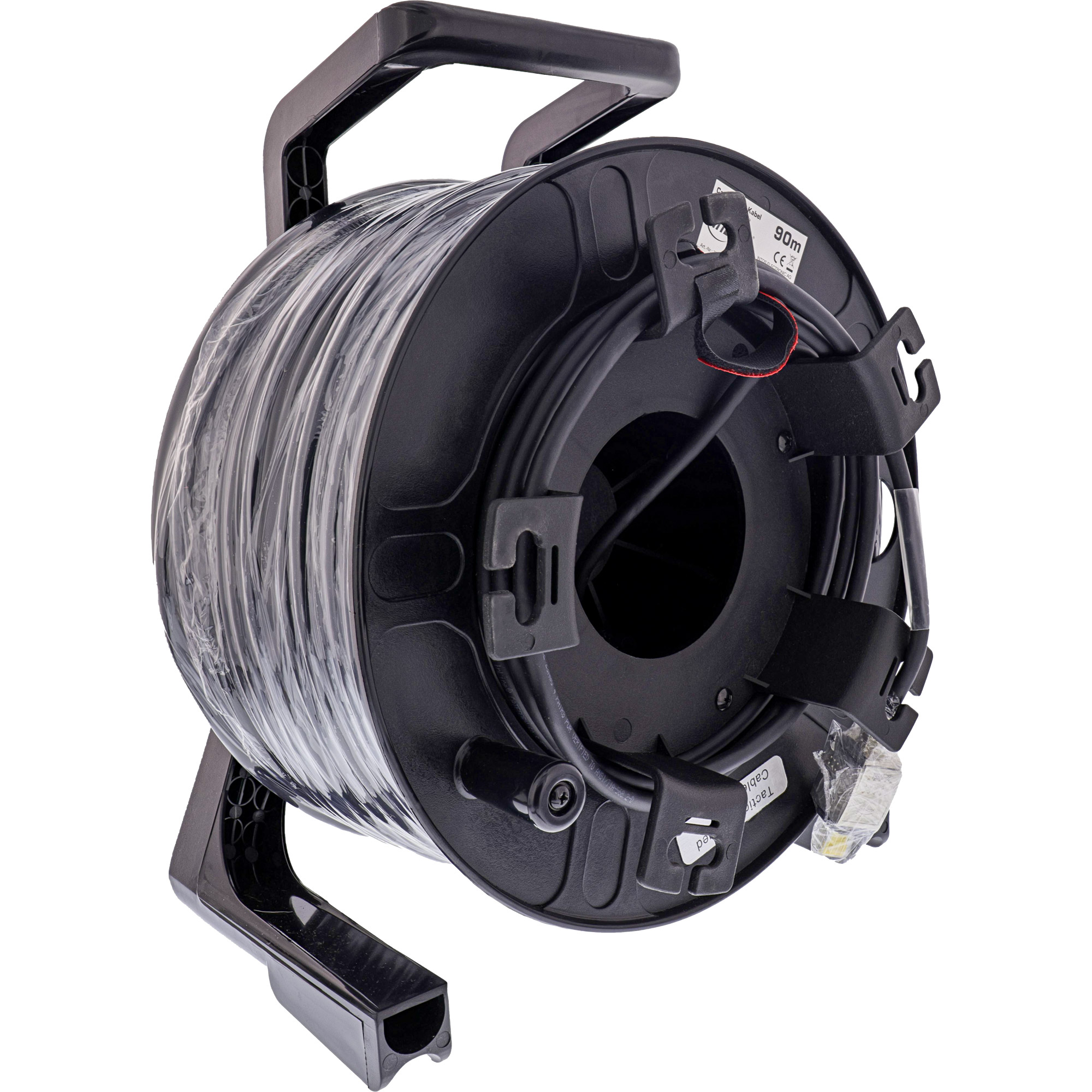 90m - InLine® Netzwerk-Kabeltrommel IP67 Outdoor PUR Harting, Cat.6A S/FTP